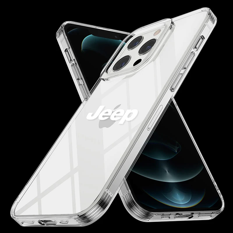 Роскошный прозрачный чехол для телефона IPhone 11 12 13 14 Pro Max XR X XS SE 7 8 Plus Jeep Wrangler Liberty Grand