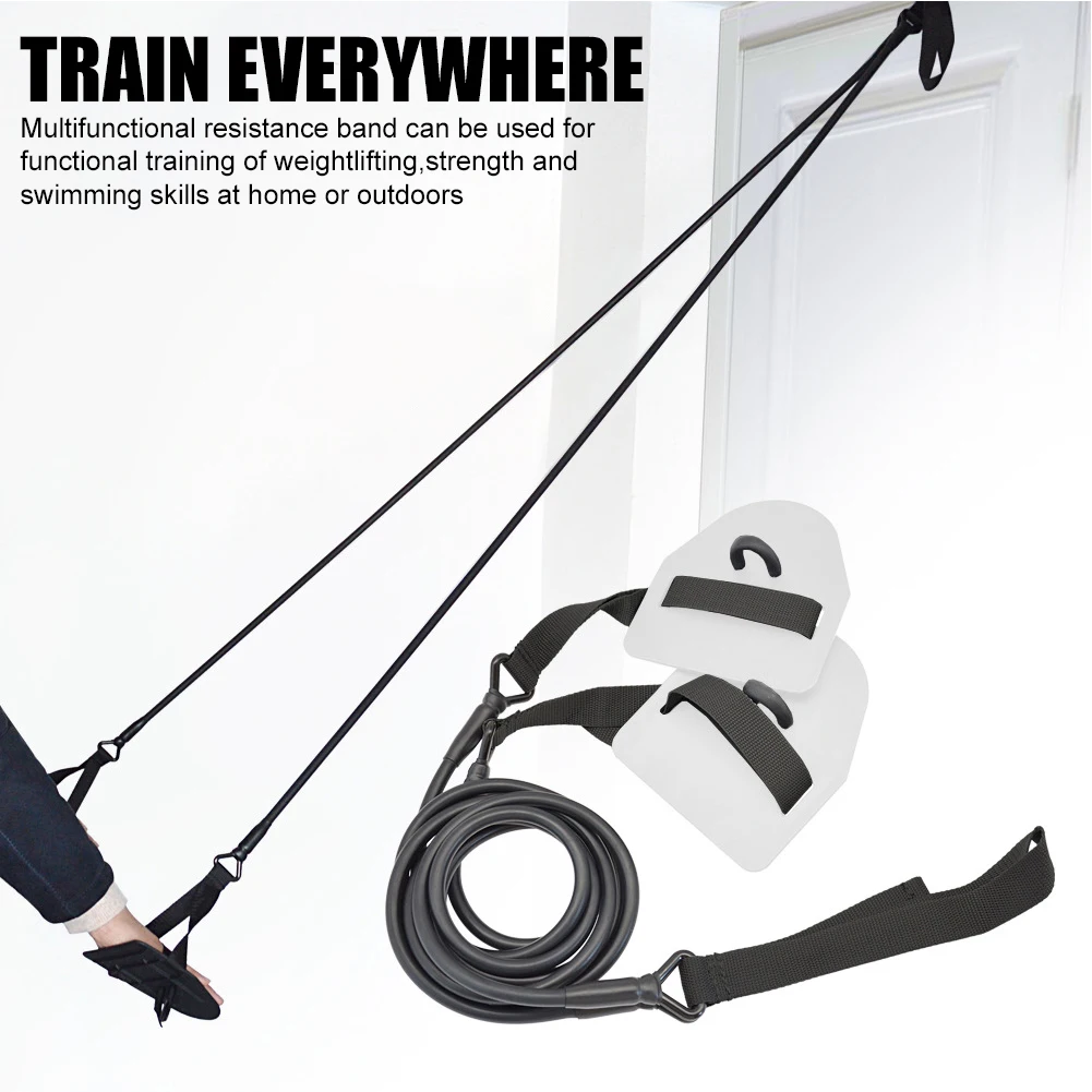 

Professional Simulation Swimming Exercise Land Arm strength Work Out Fitness Resistance Band Hand Webbed Paddle Swimming Forging