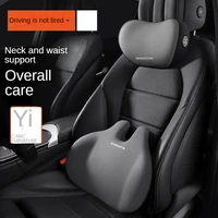 car seat cushion covers curved car seat headrest car neck pillow cushion back lumbar support breathable memory foam for car seat