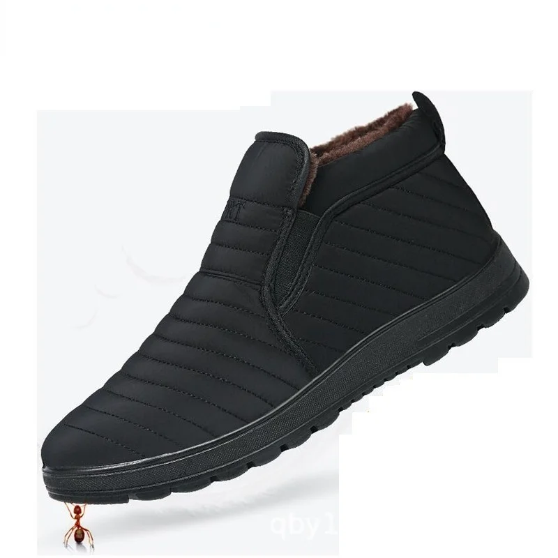 

Мужские ботильоны, новинка 2022, зимние ботинки для мужчин, водонепроницаемые теплые зимние ботильоны Mujer Slip-On, ботинки на низком каблуке, зимн...