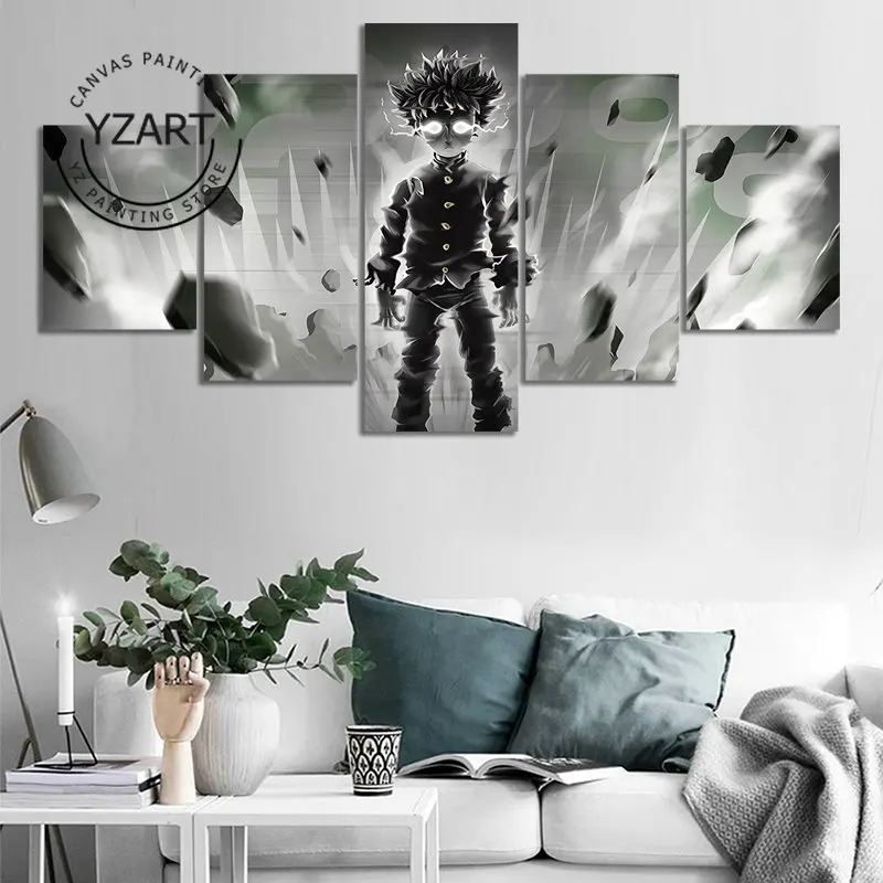 

Mob Psycho 100 Poster Japan Anime Wall Art Canva Posters Decoration Art Poster Personalized Gift Modern Family Bedroom Painting