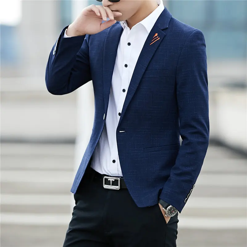 

Autumn and winter new fashion men slim business large size youth Korean version with fleece thickened men's small suit