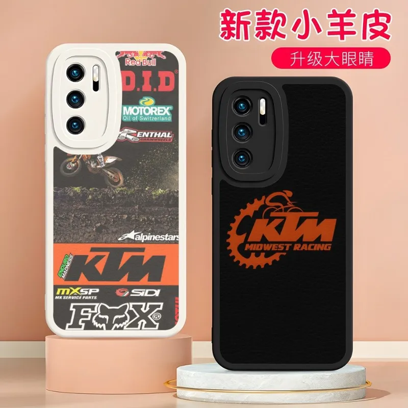 

Motorcycle Racing KTM Phone Case FOR Oppo A52 A55 A57 A92 A93 A93S A96 REN O5 06 07 08 PRO SE Plus K10 FIND X3 X5 A97 Lambskine