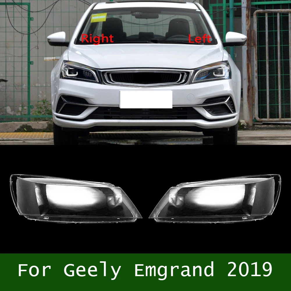 For Geely Emgrand 2019 Transparent Headlight Shell Lens Plexiglass Replace Original Lampshade