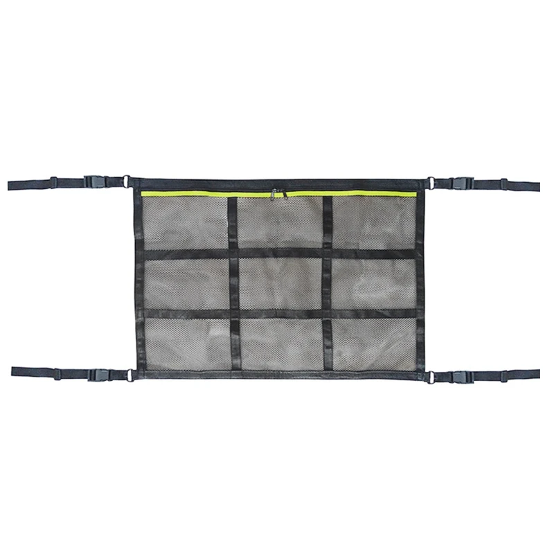 

Universal Car Interior Ceiling Storage Net Pocket Net Adjustable Band Universal for Car SUV Truck Cargo