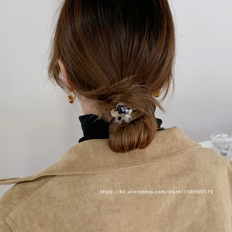 Маленькие красочные цветы ~ Южная Корея Франция Золотые кольца для волос Biao