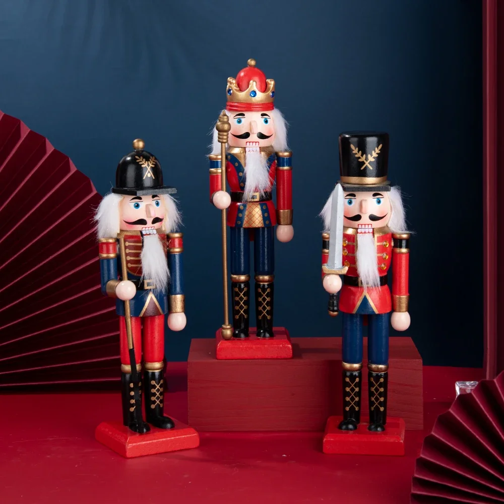 Рождественская искусственная кукла плащ король деревянная грецкий орех