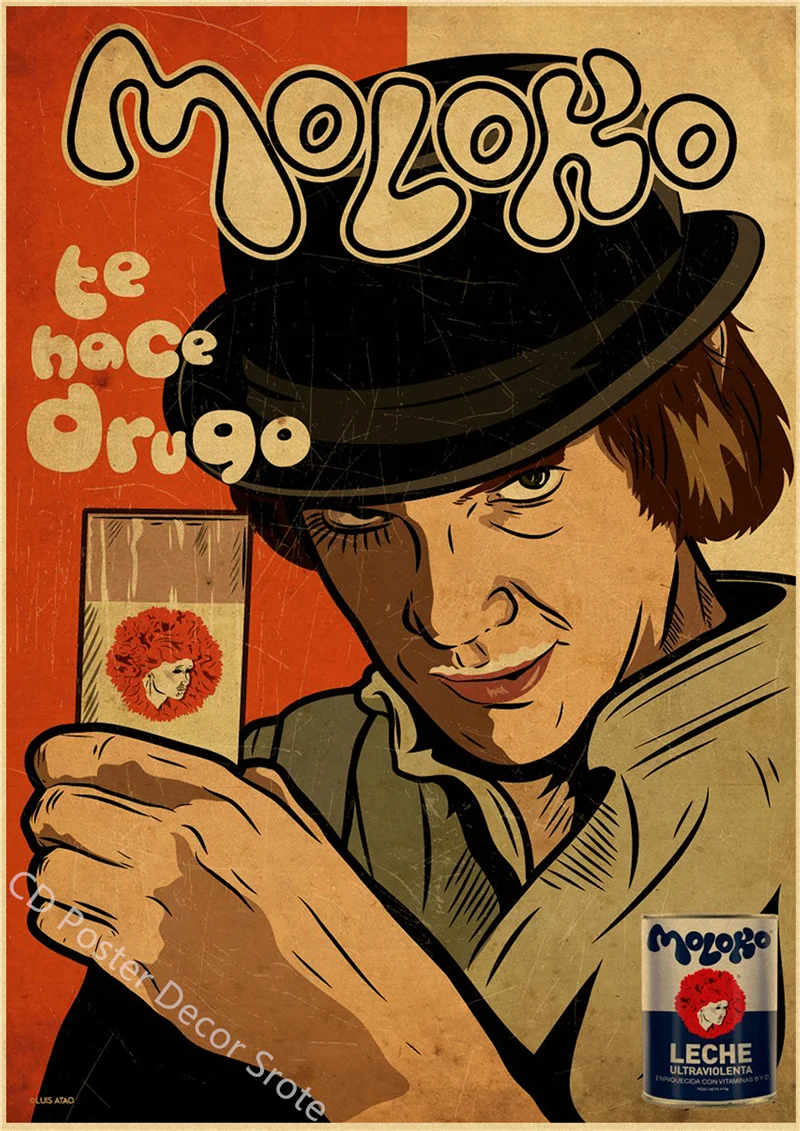 

Плакат "Заводной апельсин", крафт-бумага