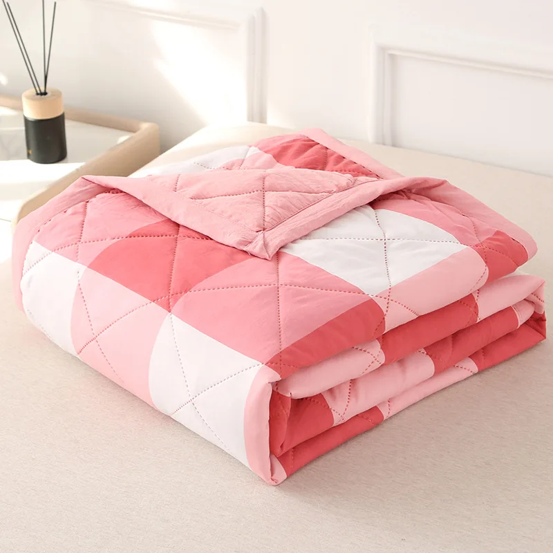 

Quilt Japanese-style Wind-washed Cotton Good-quality Grid Single Summer Cool Air-conditioning Thin Comforter Student Dormitory