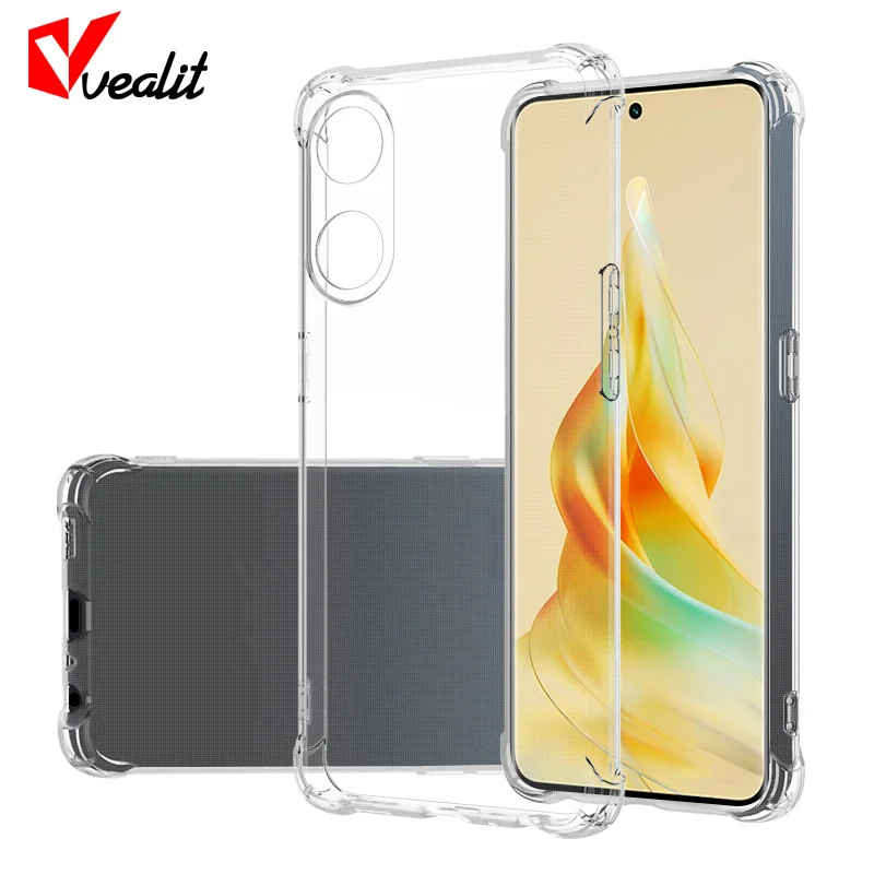 

Shockproof Silicone Soft Case for Oppo Reno 9 Pro Plus 8T A78 A58 A17 A57 A77 S A97 A96 A76 A56 A36 A95 A55 A94 A74 A54 5G Cover