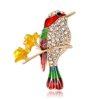 enamel flying birds brooches for women luxury jewelry rhinestone animal pin badg vintage brooch wedding gift for men accessories