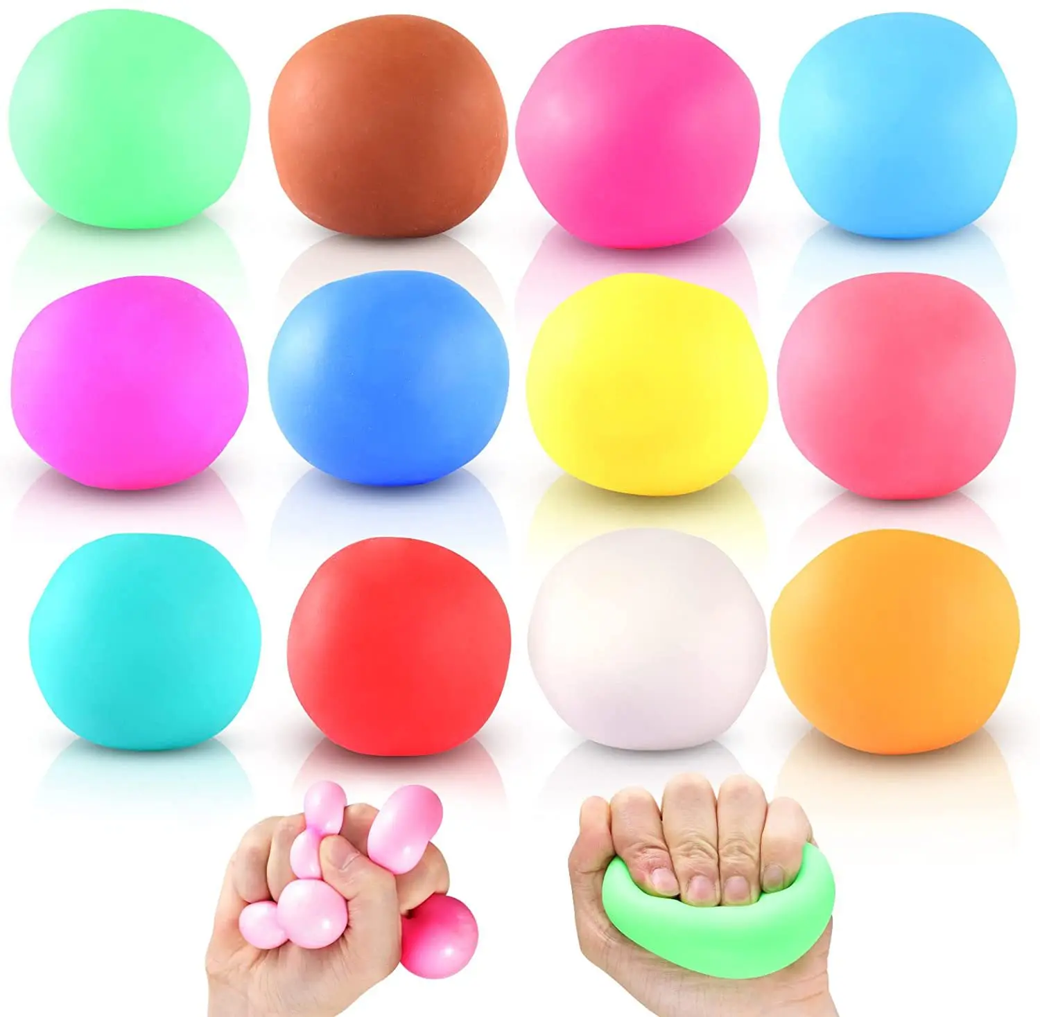 

Colorful Foam Squeeze Ball Squishmallow Stress Relief Mochi Squishy Toy Fidget Stim Toy