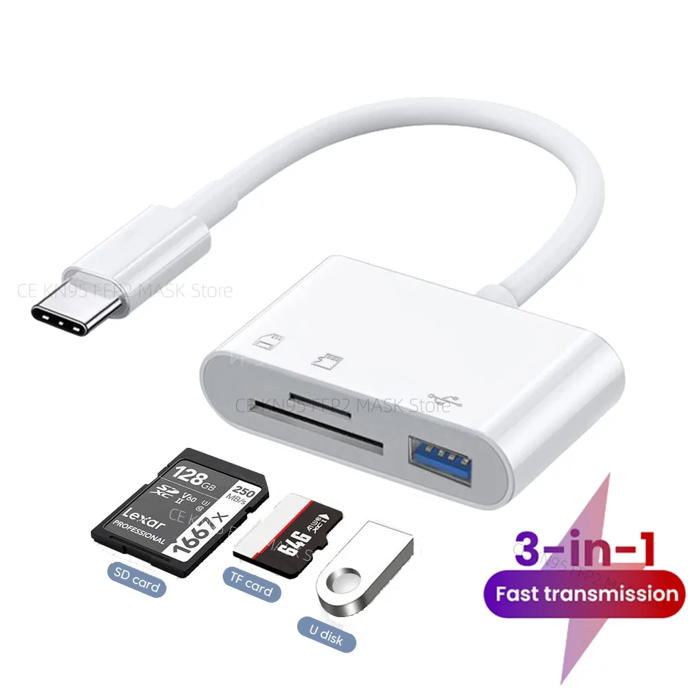 3 в 1 устройство для чтения карт памяти SD/TF/Micro SD/USB