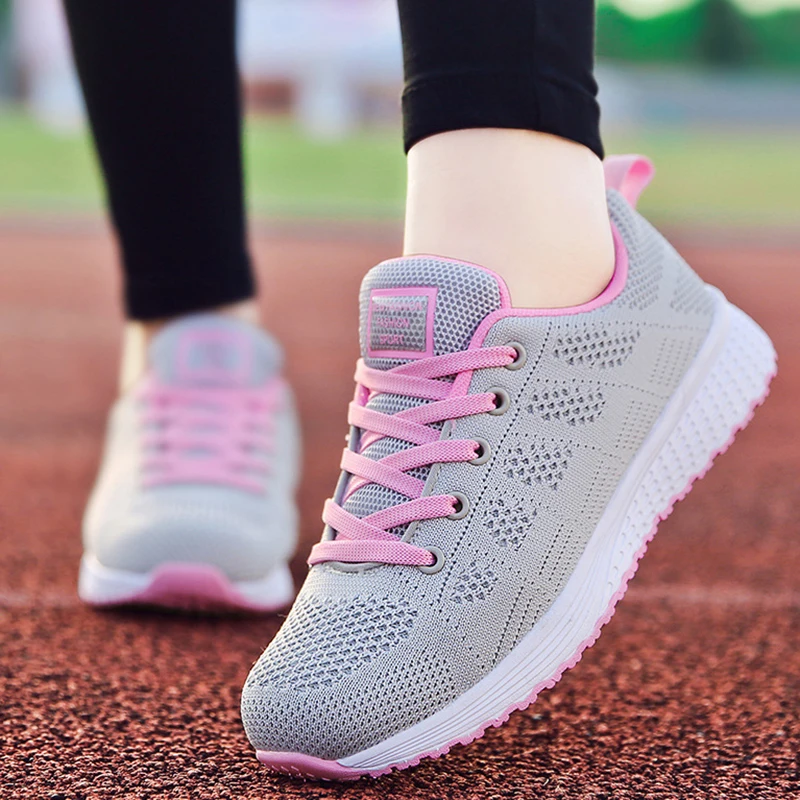 

Sneakers Shoes Women Breathable Walking Mesh Flat Shoes Sneakers Footwear Chunky Sneakers Vulcanize Shoes Ladies
