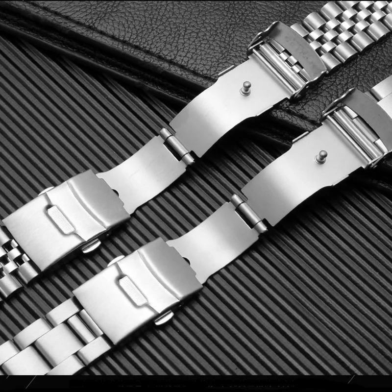 Upgrade Metal Strap Stainless Steel Oyster Watchband for Seiko SKX009 007 173 Arc Solid Jubilee Bracelet Curved Strap 20/22/24mm enlarge