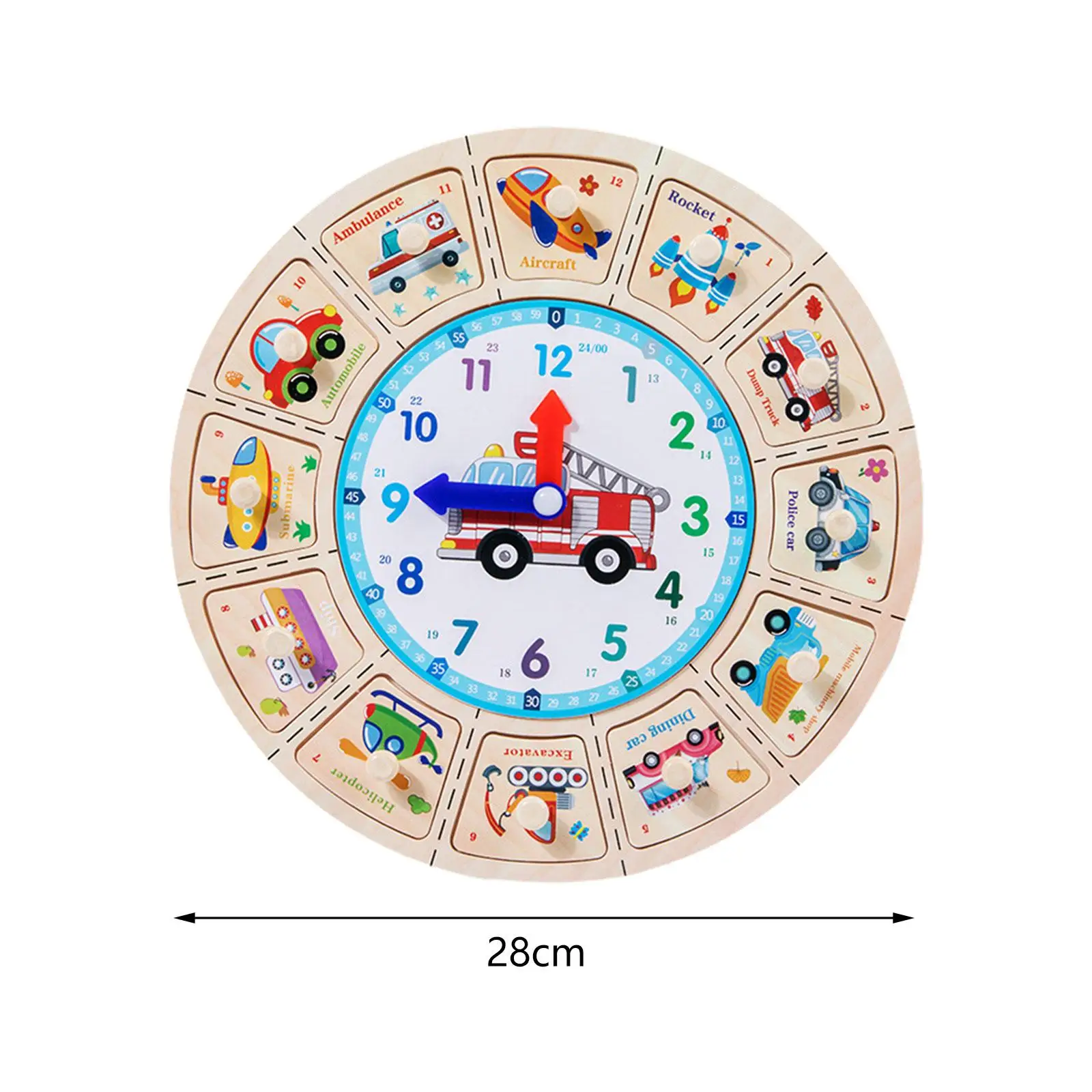 Обучающая игрушка-головоломка деревянные часы игрушка сенсорная Монтессори для