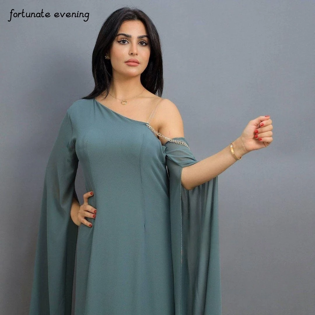 

Fortunate Evening Elegant Simple One Shoulder Ankle Length Formal Occasion Prom Dress Evening Party Gowns