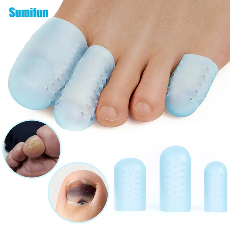 

2Pcs Foot Care Tool Silicone Gel Toe Separators Stretchers Toe Tube Corns Blisters Protector Gel Bunion Toe Finger Protection