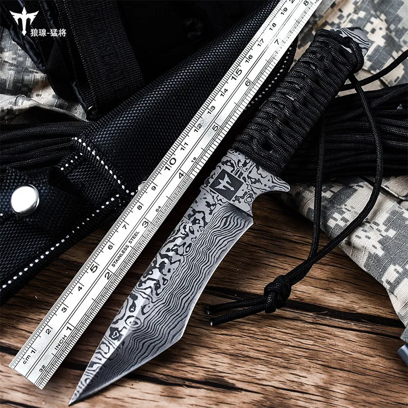 

Sharp Blade Knife, Knife, Knife, Air Knife, Portable Outdoor Tool Self-Defense Straight Knife Combat Tactical Knife Saber