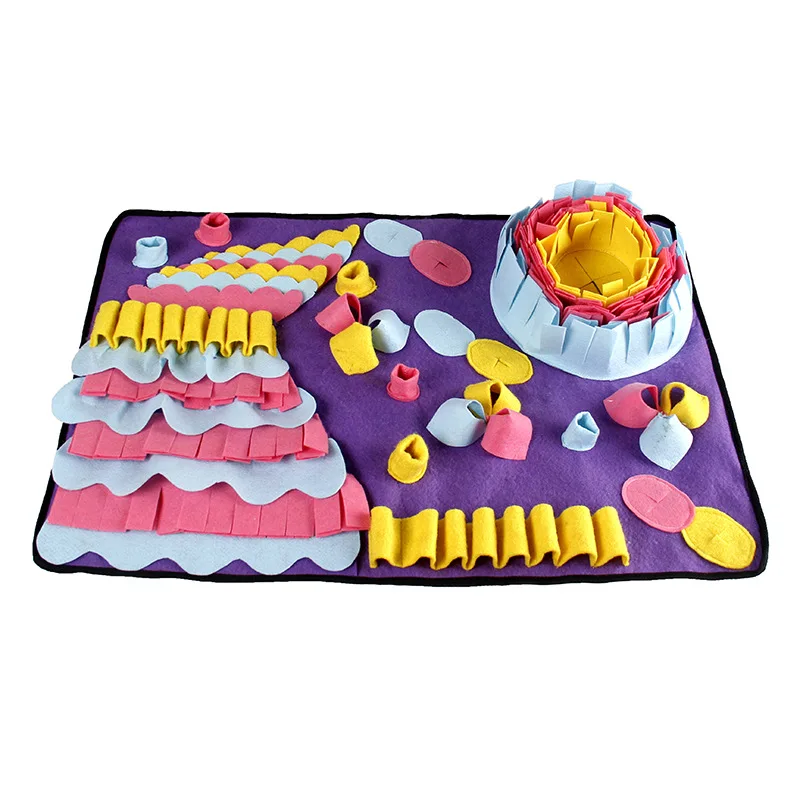 

Pet Sniffing Mat Bite Resistant Eat Slowly Dog Smell Training Anti Choking Sunflower Consume Energy Puzzle Training Blanket Pet