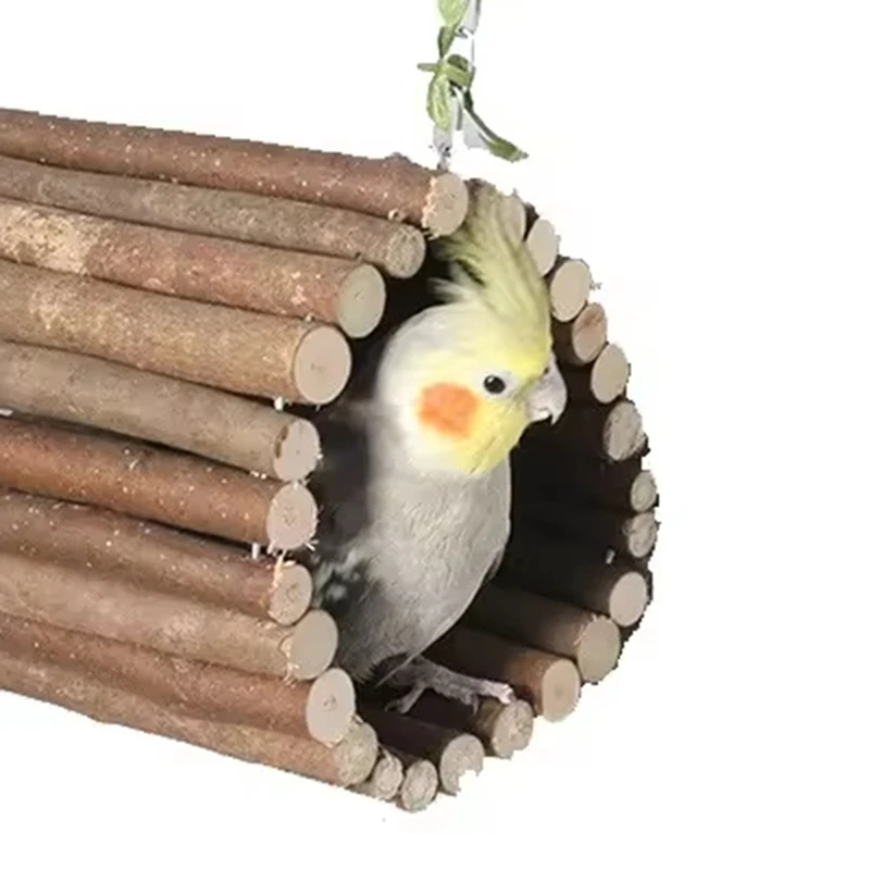 Ведро для ветвей птичье гнездо игрушка попугая качели окунь деревянная