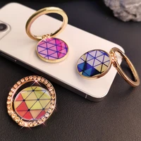 mobile phone ring buckle bracket ethnic style diamond with drilled metal finger buckle ring pull ring shell back sticker women