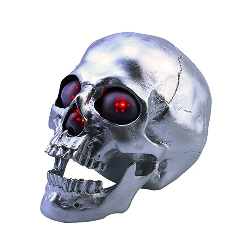 

Skull Wireless Speaker LED Wireless Super Bass Stereo Sound Cool Skull Artwork Speaker With Wonderful Eyes Light For Home Decor