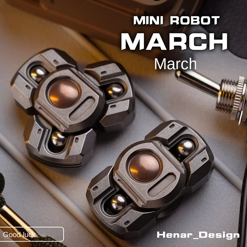

WANWU EDC PEI Fidget Spinner Marching Robot Button Steel Ball Fingertip Gyro Decompression Metal Toys