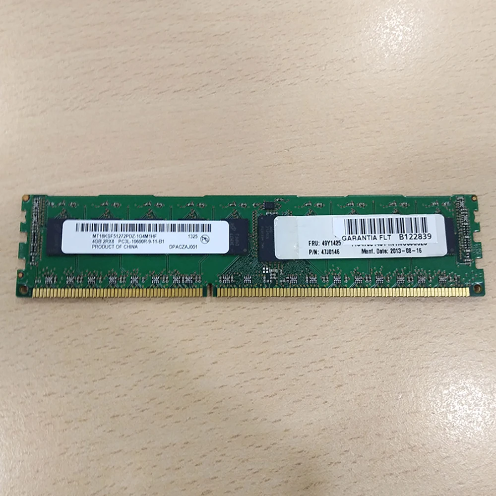 1 шт. серверная память для IBM RAM X3200 X3250 M3 3850 X5/4 X3950 X5 49Y1407 49Y1425 47J0146 4 ГБ 2RX8 DDR3 1333 REG