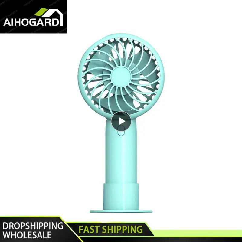 

Large Wind Force Fan Convenient And Ultra-quiet Wind Power Handheld Fan Rechargeable Small Cooling Fans Summer Color Matching