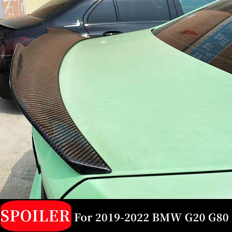 PSM Style Car Real Carbon Fibe задняя крыша багажника спойлер крылья для 2019 20 21 22 BMW G20 G80 M3 330i