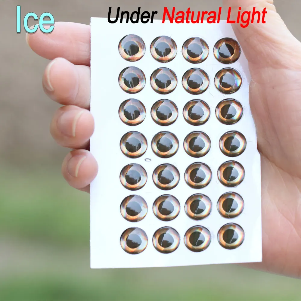 ICERIO 100PCS  Holographic 3D 4D Fish Eyes For Fly Tying Streamer Flies Baitfish Wood Plastic Lures Saltwater Fishing Lures images - 6