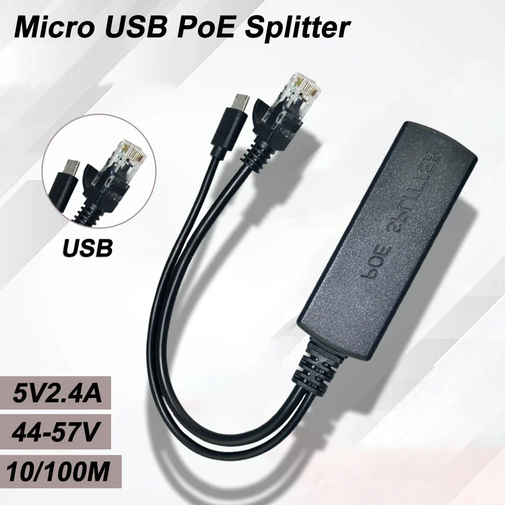 POE Connectors Adapter Cable Splitter Ethernet PoE Power Supply RJ45 connector For HD IP Camera CCTV Accessories