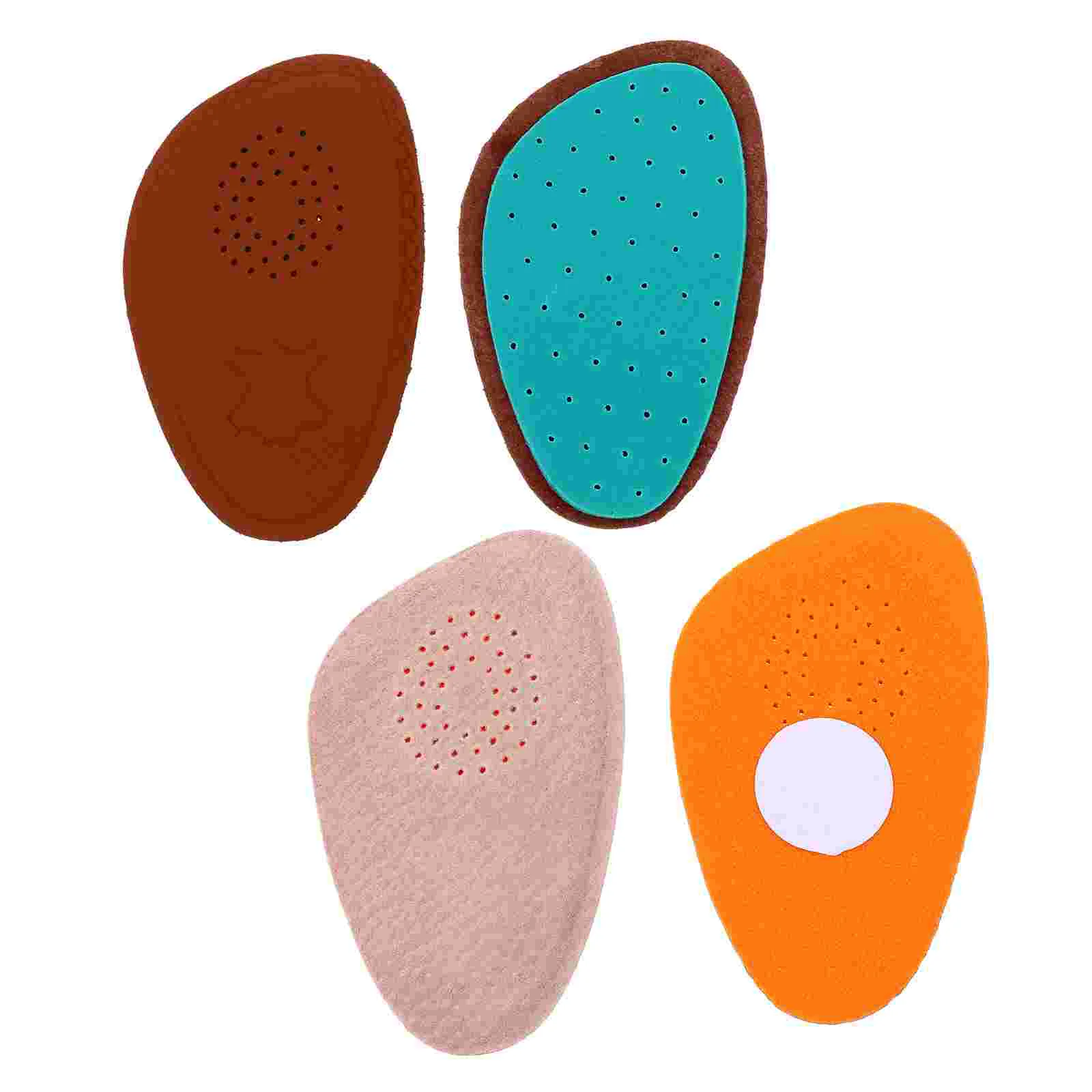 

2 Pairs Half Size Pad Insoles Absorbing Shoe Thicken Heeled Boots Anti-wear Mat