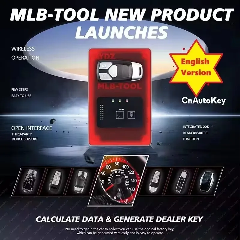 DIYKEY английская версия KYDZ 5M MLB Key Programmer для Audi 434MHz Calculate Generate Dealer с одним чипом OEM Blank
