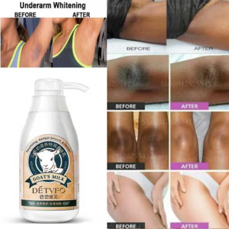 

300ml Black Skin Instant Whitening Remove Melanin Body Lotion Goat Milk Body Lotion Brightening Lightening Nourishing Cream