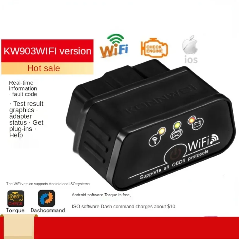 Фото 26 прочных диагностических приборов для автомобилей KOWWEI KW903 ELM327WIFI ISO, совместимых с Apple и Android, ELM327 №1