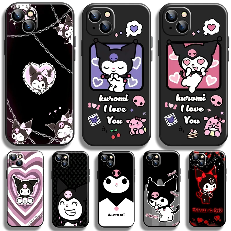 

Cartoon Sanrio Kuromi For Apple iPhone 13 12 11 Pro 12 13 Mini X XR XS Max SE 5 6 6s 7 8 Plus Phone Case Silicone Cover Coque
