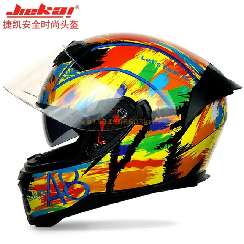 

High-quality ABS dual-lens motorcycle protective helmet, DOT ECE certified rally and kart helmet, ,Capacete JK-300