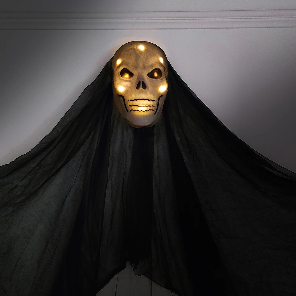 Подвеска в виде черепа на Хэллоуин сетчатая кукла-призрак украшение для дома и