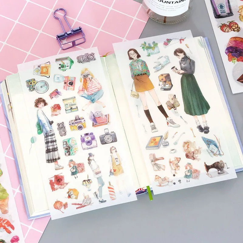 Наклейки для скрапбукинга 3 листа в упаковке наклейки из бумаги васи стикеры