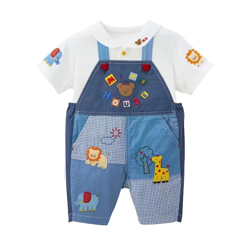 Детские шорты Капри с мультяшным медведем львом детские комбинезоны брюки для