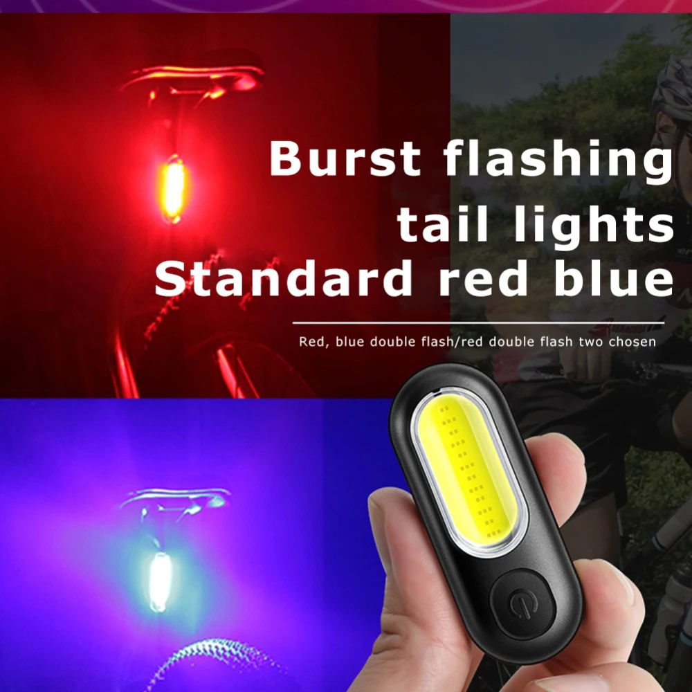 

LED Red Blue Caution Emergency Police Light with Clip USB Rechargeable Shoulder Flashing Warning Safety Torch Bike Tail Lamp