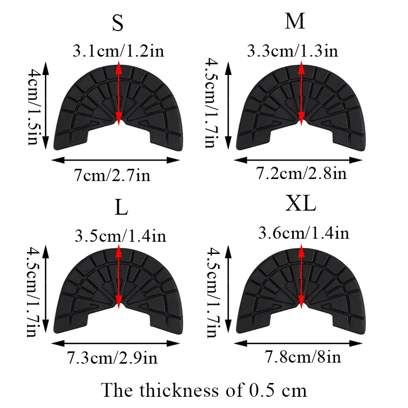 Shoe Wear-resistant Sole Protector For Men Women Sneakers Outsole Rubber Soles Stickers Anti-Slip Self Adhesive Shoe Sticker Pad