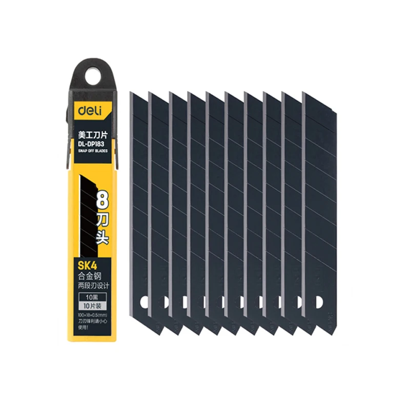 Сменные лезвия в коробке металлическое лезвие из углеродистой стали 18 мм 9 для