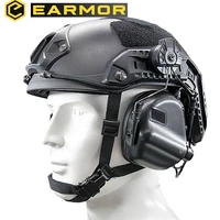 earmor m31h with arc military helmet rail earmuffs shooting noise cancelling headphones tactical headphones with aux input nrr22