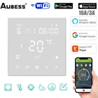 Умный термостат Aubess Tuya с Wi-Fi, электрический нагреватель пола, для водонагревателягазового бойлера, с дистанционным управлением для Google Home, Alexa
