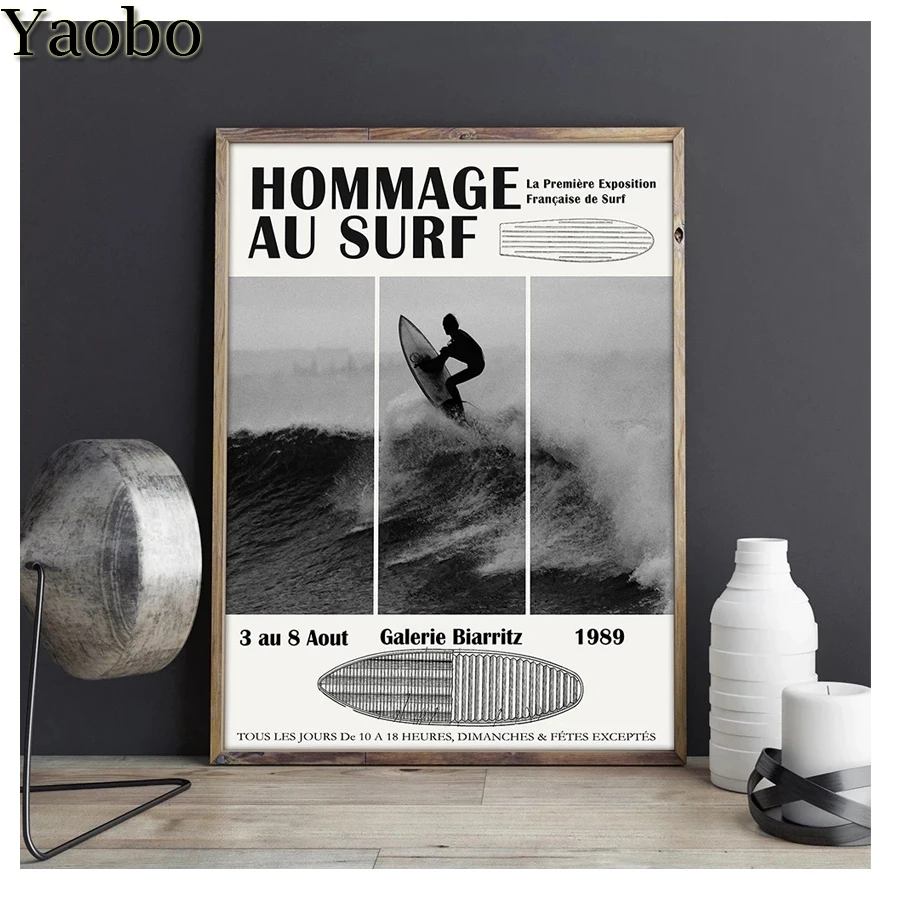 

Постер для демонстрации серфинга, алмазная живопись 5D, картины «сделай сам», полноразмерная Алмазная вышивка, распродажа, Черное и белое ис...