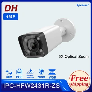 Dahua 4MP 5X Optical Zoom Bullet IP Camera IPC-HFW2431R-ZS PoE IR60M WDR Support SD Card Slot Replace IPC-HFW4431R-Z