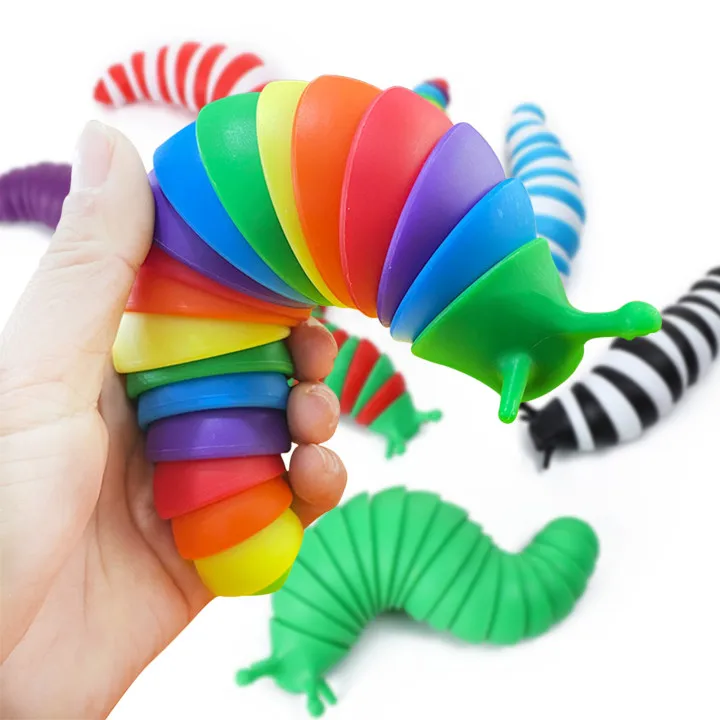 

2023 Toy Fat Brain Slug Articulated Flexible 3D Slug Fidget Toy All Ages Relief Anti-Anxiety Sensory Toys for Children Aldult1